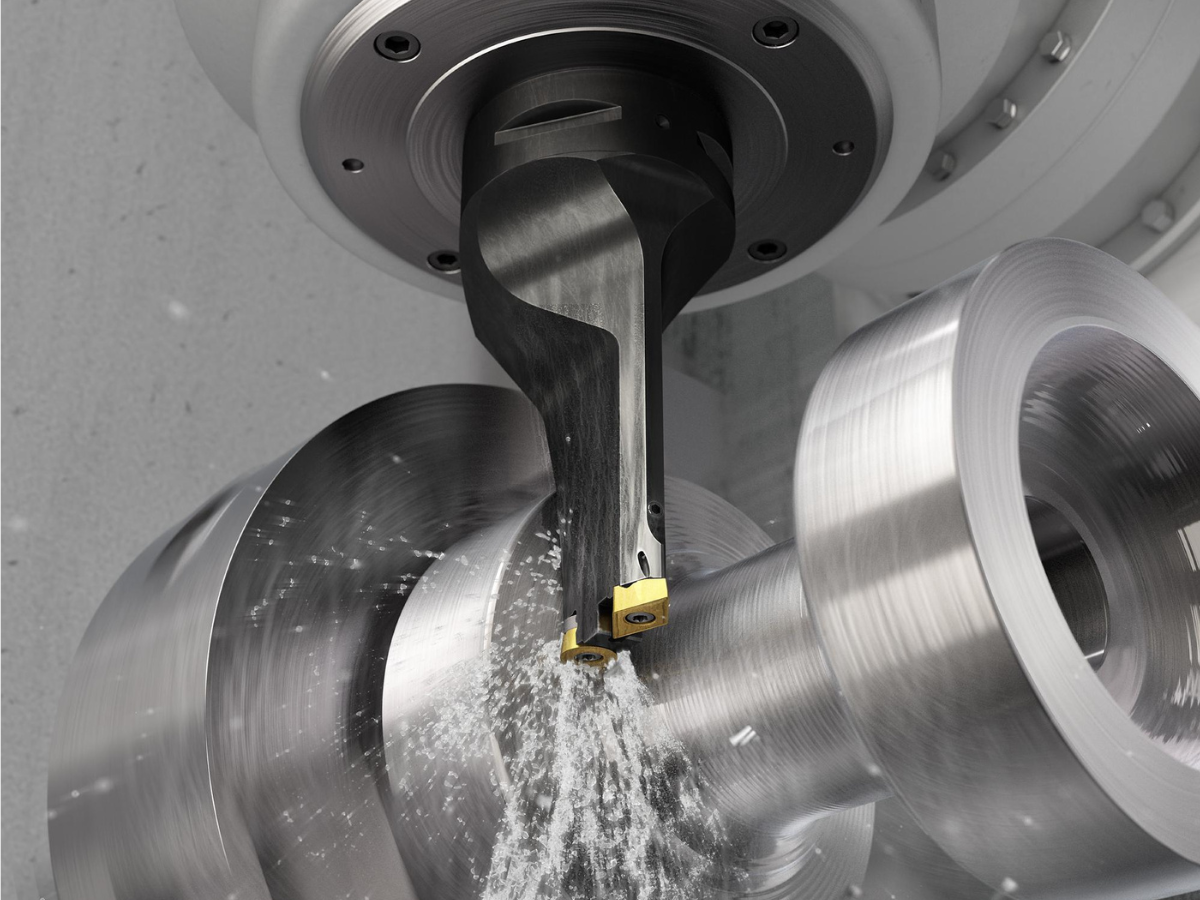 Y-axis turning is a 3-axis simultaneous turning method in which the tool rotates around its own center.